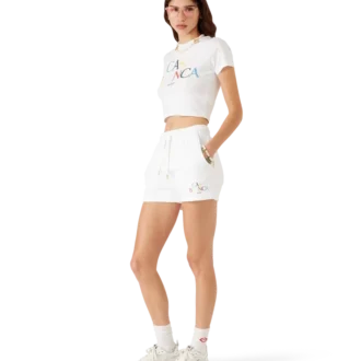 Short de survêtement à logo superposé