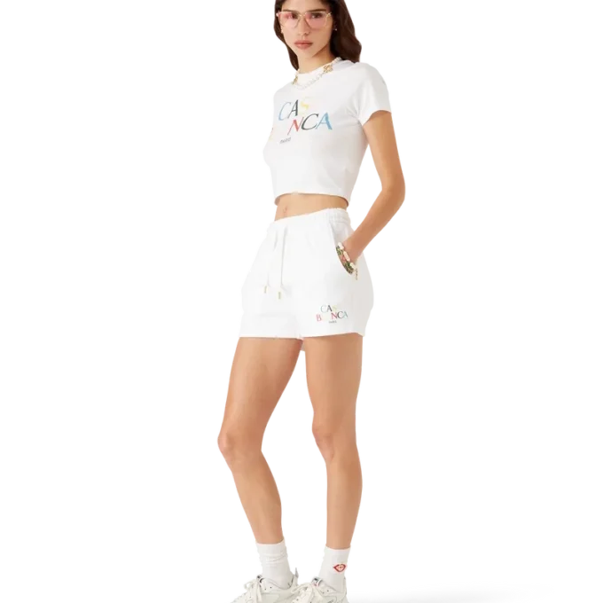 Short de survêtement à logo superposé
