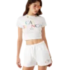 Short de survêtement à logo superposé