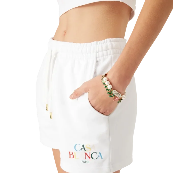 Short de survêtement à logo superposé