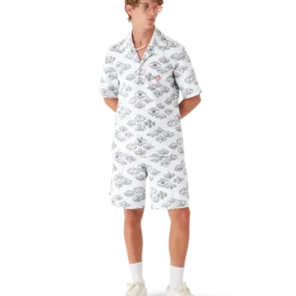 Short de survêtement à motif jacquard