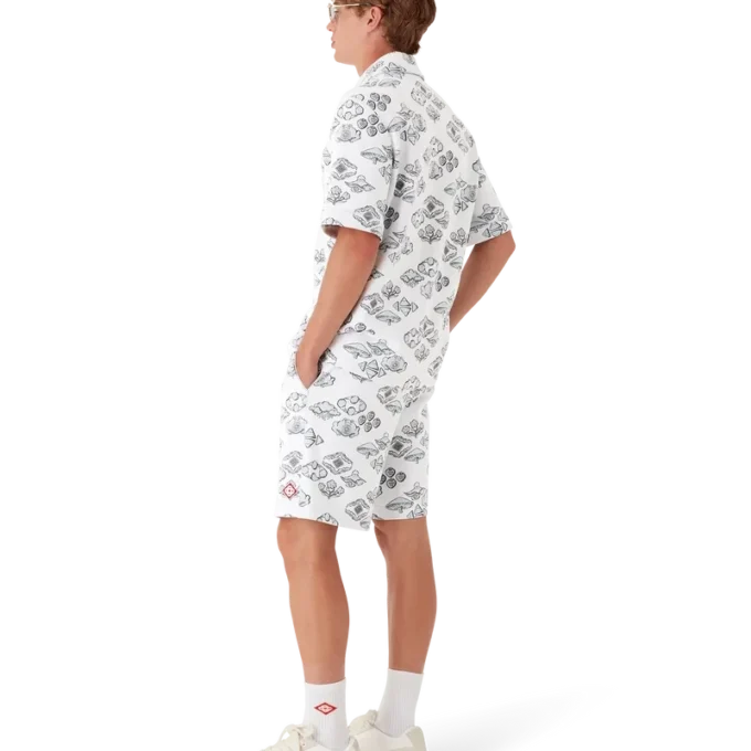 Short de survêtement à motif jacquard Short de survêtement à motif jacquard