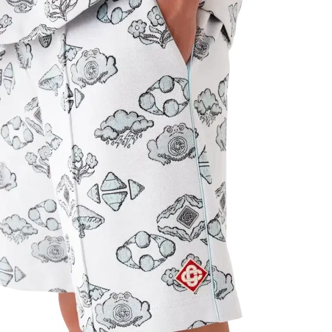 Short de survêtement à motif jacquard Short de survêtement à motif jacquard