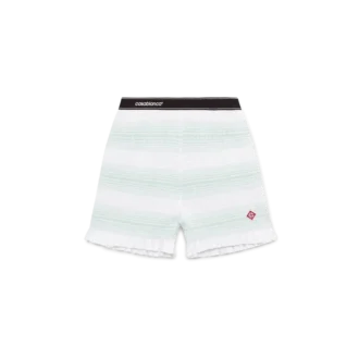 Short froncé à rayures