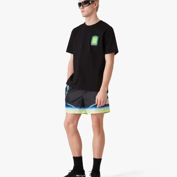 Shorts de bain imprimé Sporchid noir