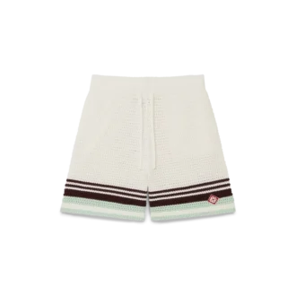 Shorts de tennis en coton crocheté
