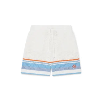 Shorts de tennis en coton crocheté