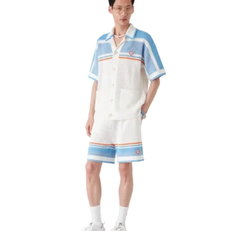 Shorts de tennis en coton crocheté