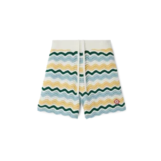 Shorts en bouclé ondulé
