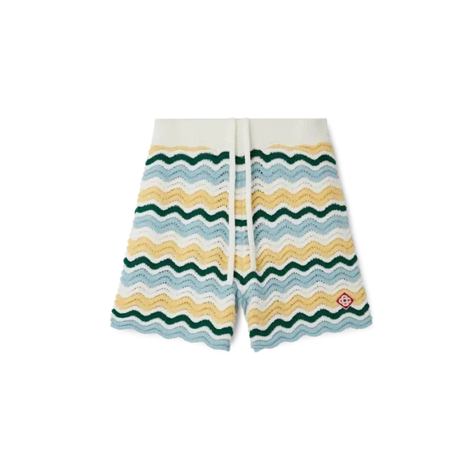 Shorts en bouclé ondulé Shorts en bouclé ondulé