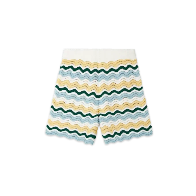 Shorts en bouclé ondulé Shorts en bouclé ondulé