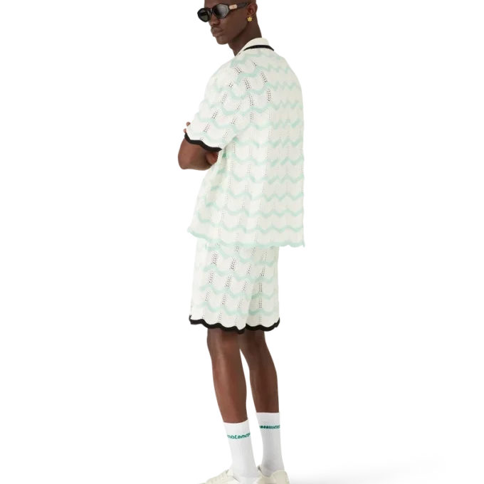 Shorts en coton crocheté Gradient Wave Shorts en coton crocheté Gradient Wave