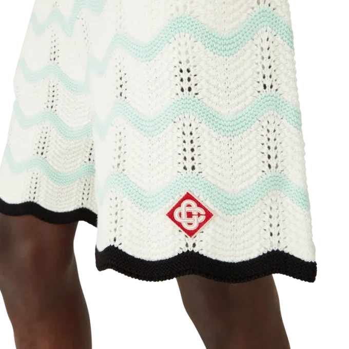 Shorts en coton crocheté Gradient Wave Shorts en coton crocheté Gradient Wave