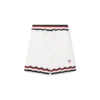 Shorts en coton crocheté à motif chevrons