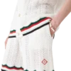 Shorts en coton crocheté à motif chevrons