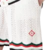 Shorts en coton crocheté à motif chevrons