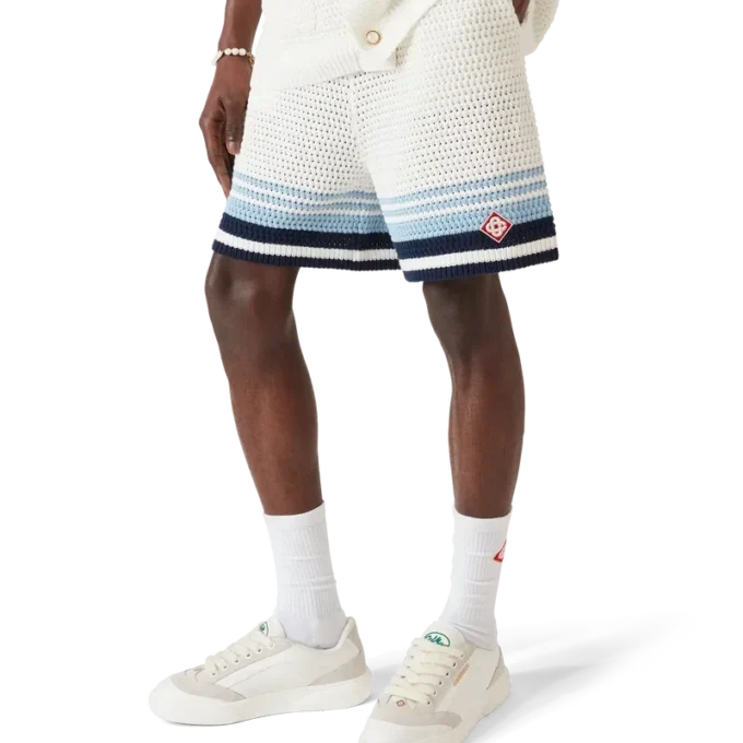 Shorts en coton crocheté Tennis Shorts en coton crocheté Tennis