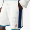 Shorts en crochet blanc et bleu