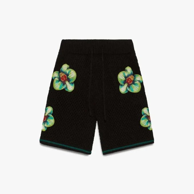Shorts en crochet brodé Glitch Orchid Shorts en crochet brodé Glitch Orchid