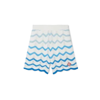 Shorts en crochet à dégradé ondulé