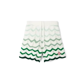 Shorts en crochet à dégradé ondulé