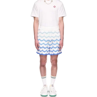Shorts en crochet à dégradé ondulé