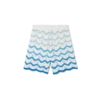 Shorts en crochet à dégradé ondulé Shorts en crochet à dégradé ondulé