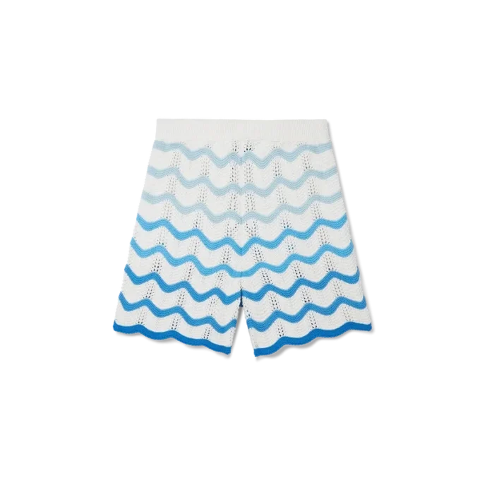 Shorts en crochet à dégradé ondulé Shorts en crochet à dégradé ondulé