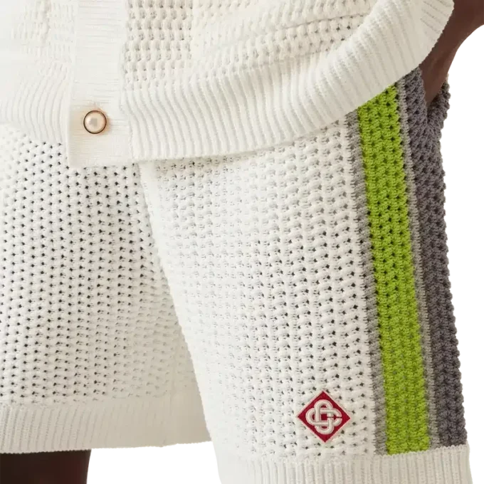 Shorts en crochet à rayures Shorts en crochet à rayures