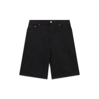 Shorts en denim Monogram au motif laser