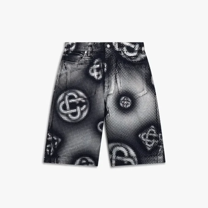 Shorts en denim Monogram nacré Shorts en denim Monogram nacré