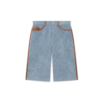 Shorts en jean Monogram