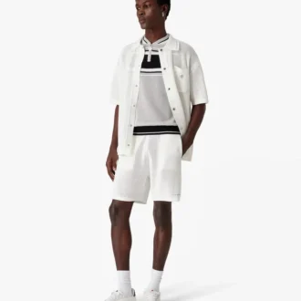 Shorts en maille blanche