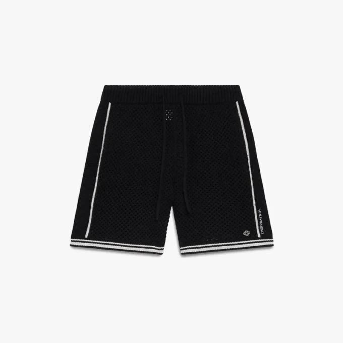 Shorts en maille noire Shorts en maille noire