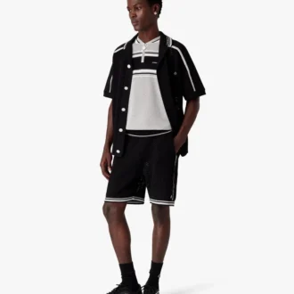 Shorts en maille noire