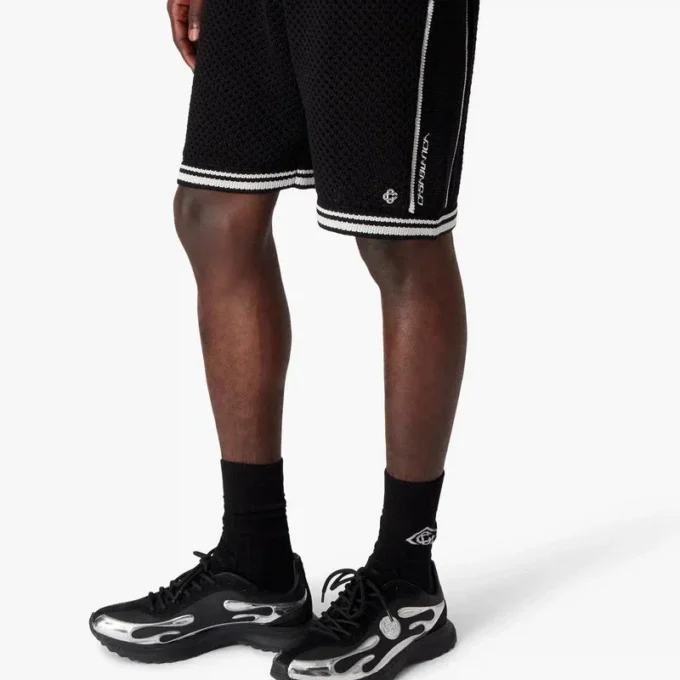 Shorts en maille noire Shorts en maille noire