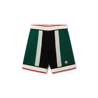 Shorts en maille rayée