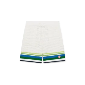 Shorts en maille rayée