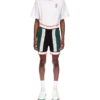 Shorts en maille rayée