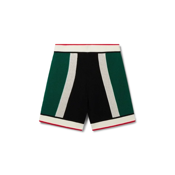 Shorts en maille rayée