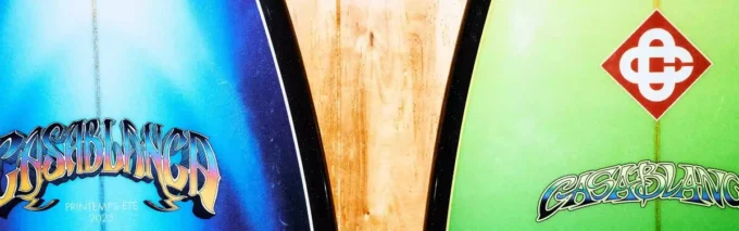 Planche de surf rétro Casablanca faite main