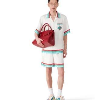 Shorts en soie Casa Way World Series