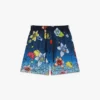 Shorts en soie Collage D&rsquo;icones Graphiques