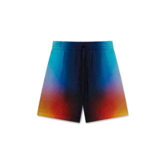 Shorts en soie dégradé