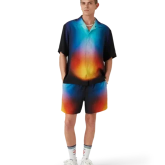 Shorts en soie dégradé