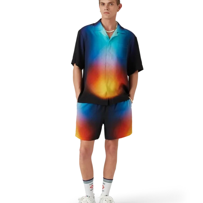 Shorts en soie dégradé Shorts en soie dégradé