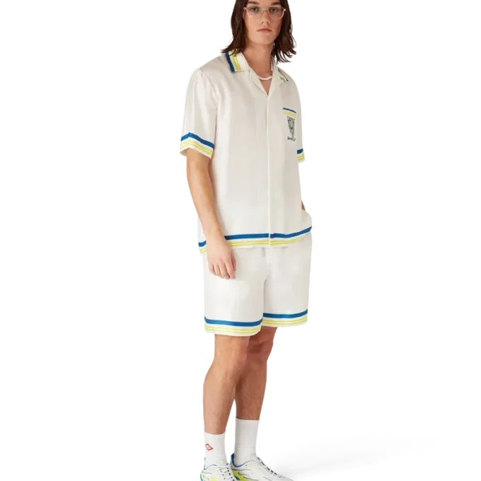 Shorts en soie Flaming Tennis Club Icon