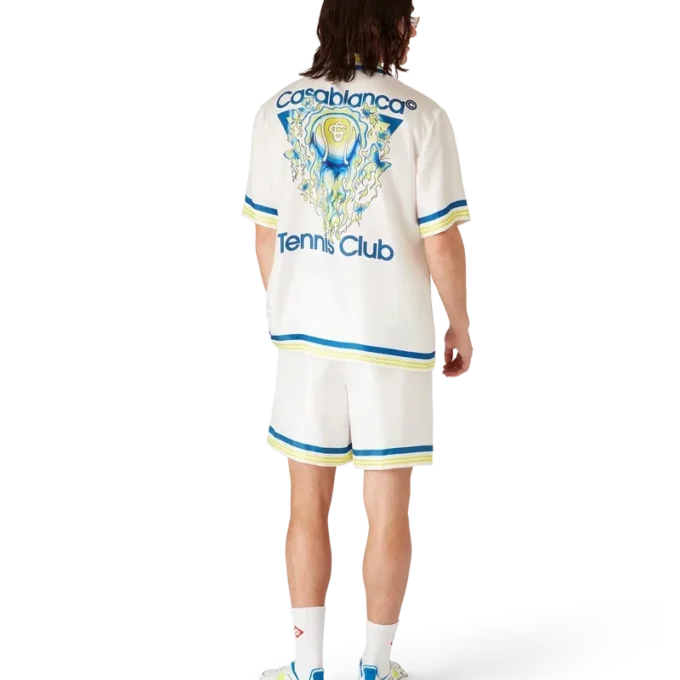 Shorts en soie Flaming Tennis Club Icon