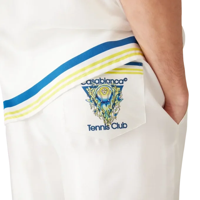 Shorts en soie Flaming Tennis Club Icon