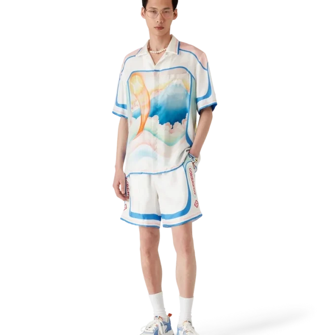 Shorts en soie Fuji Dream Shorts en soie Fuji Dream